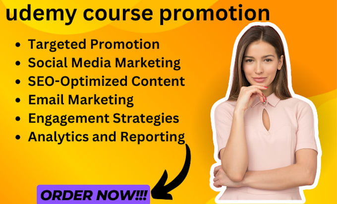 Gig Preview - Do  udemy course promotion, udemy course online and udemy course marketing