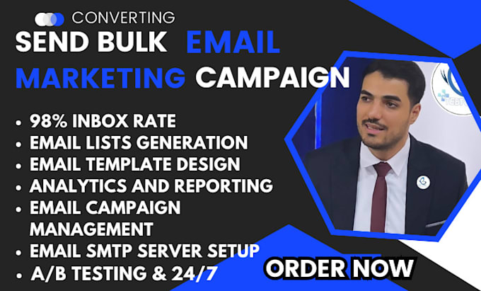 Gig Preview - Send bulk mass email bulk email campaign with cold email marketing klaviyo