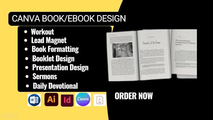 Gig Preview - Design canva ebook, workbook, etsy, lead magnet, cavas pdf design for amazon kdp