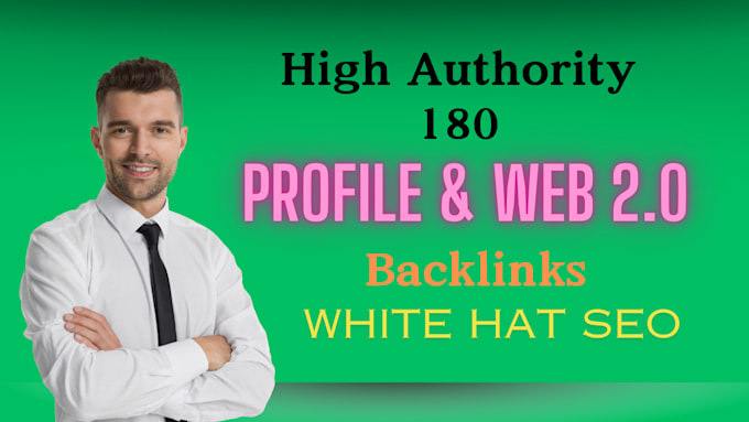 Gig Preview - Build 180 profile and web 2 0 backlinks service