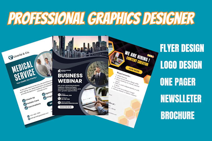 Gig Preview - Design logo, brochure, flyer and be your graphics design