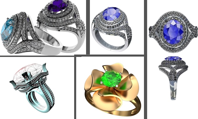 Gig Preview - Make 3d jewelry cad design for 3d printing and rendering