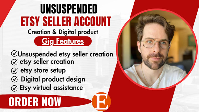 Bestseller - create an unsuspended etsy seller account, etsy store creation, digital product