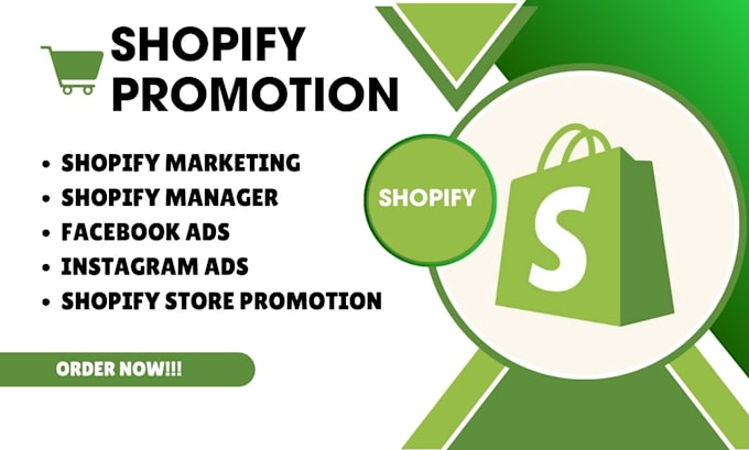 Gig Preview - Promote and link shopify store  promotion marketing  sales using facebook ads