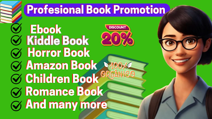 Gig Preview - Do amazon book promotion, kindle book advertising, and ebook marketing