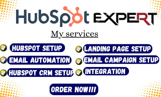 Gig Preview - Create high converting landing page using hubspot setup hubspot crm for business