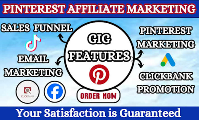 Gig Preview - Do pinterest affiliate marketing, sales funnel, clickbank affiliate promotion