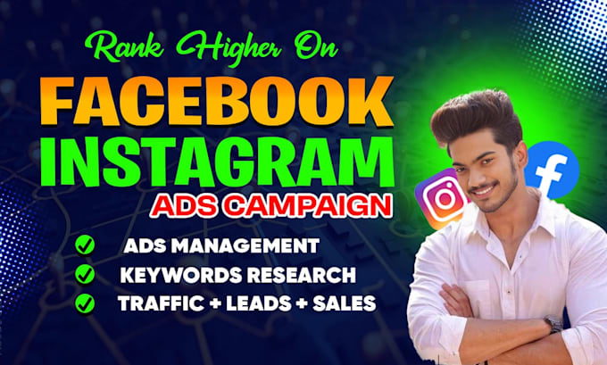 Gig Preview - Setup facebook and instagram ads campaign, fb ads campaign, instagram marketing