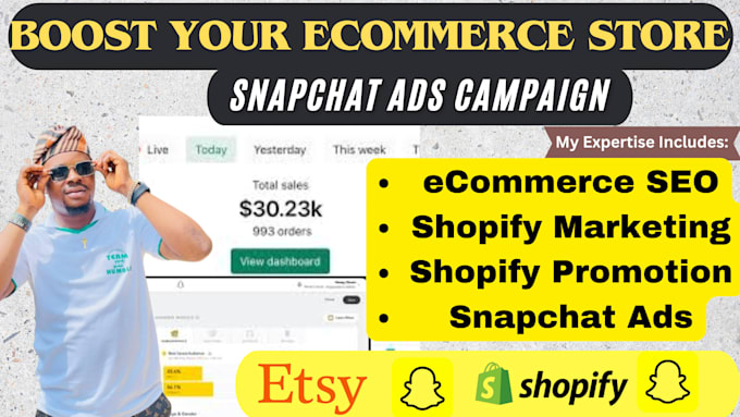 Gig Preview - Launch 7 figure sales converting snapchat ads, fb marketing for ecommerce stores