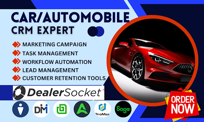 Gig Preview - Setup dealersocket vinsolution dealermine bonsai autoraptor car automobile crm