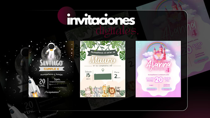 Gig Preview - Design digital invitations for you