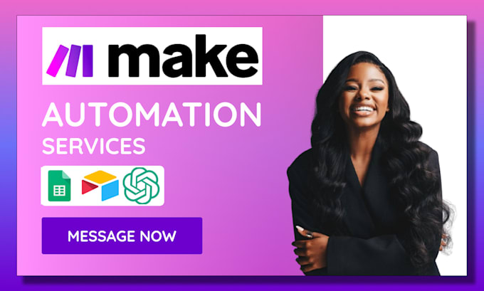 Gig Preview - Setup make com automation for airtable google sheets chatgpt asana trello