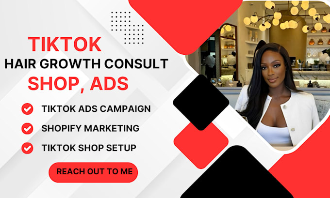 Gig Preview - Hair growth consult tiktok  promotion hair styling tiktok shop shopify marketing