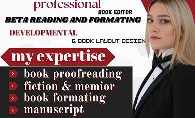 Gig Preview - Do developmental book editing proofreading line editing book formating beta read