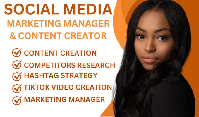 Gig Preview - Be your social media marketing manager and content creator