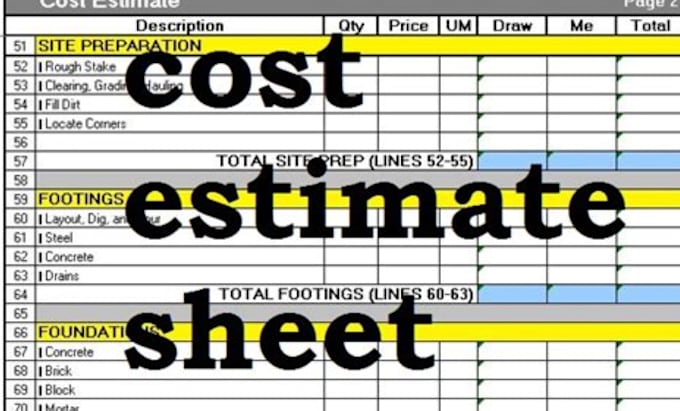 Gig Preview - Do material take off, quantity takeoff construction cost