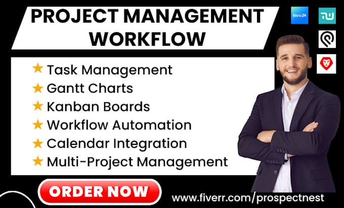 Bestseller - setup project management workflow bitrix24 taskworld podio workfront