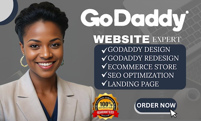 Gig Preview - Build godaddy website design, redesign godaddy website design