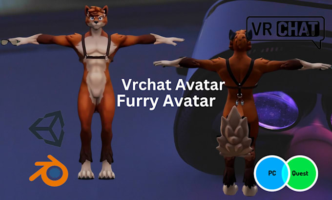 Gig Preview - Create custom 3d vtuber model 3d avatar vrchat avatar 3d vtuber for vrchat game