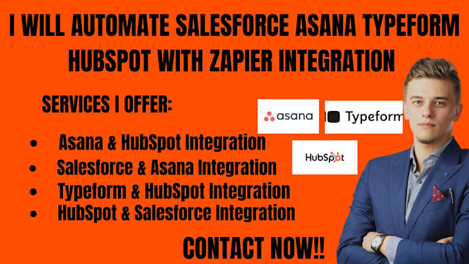 Gig Preview - Automate salesforce asana typeform hubspot with zapier integration