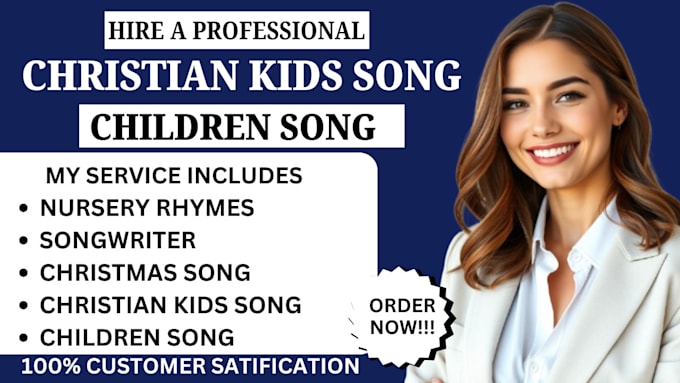 Gig Preview - Write and sing your christian kids song, nursery rhymes, children song