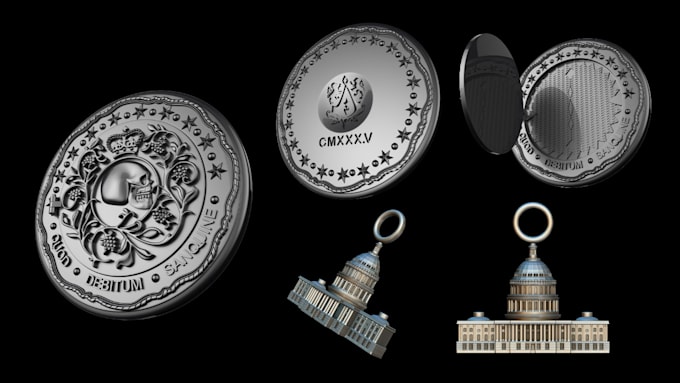 Gig Preview - Do sculpt 3d bas relief, 3d coin, medallion, pendants for cnc and 3d printing