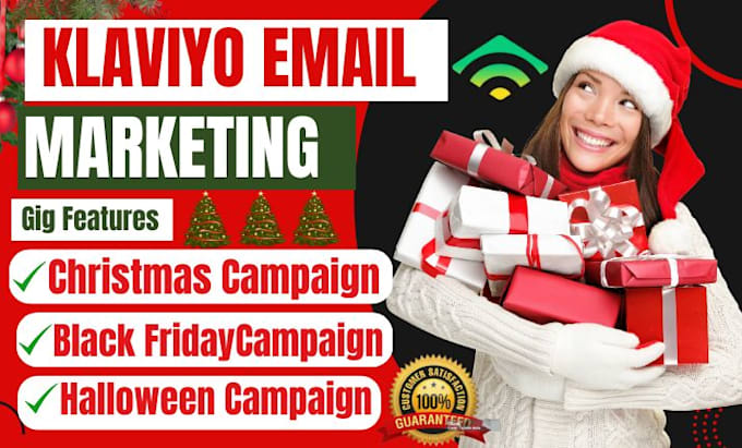 Gig Preview - Do christmas campaign christmas landing page email automation for shopify store