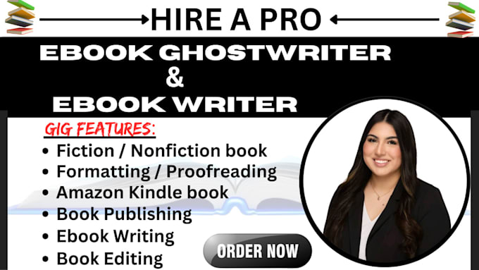 Gig Preview - Write fiction and nonfiction ebook ebook ghostwriter amazon kdp book formatting