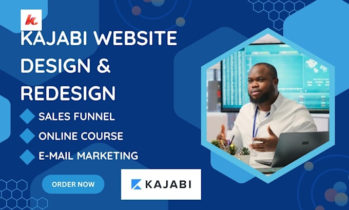 Gig Preview - Build kajabi website, design kajabi sales funnel landing page, online course