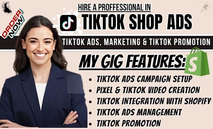 Gig Preview - Setup tiktok ads, tiktok ads manager, tiktok shop ads, tiktok promotion