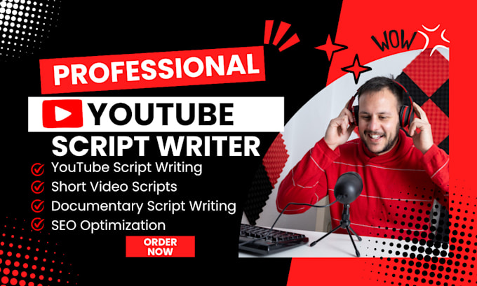 Gig Preview - Do engaging youtube script writing video ads script short movie script writing