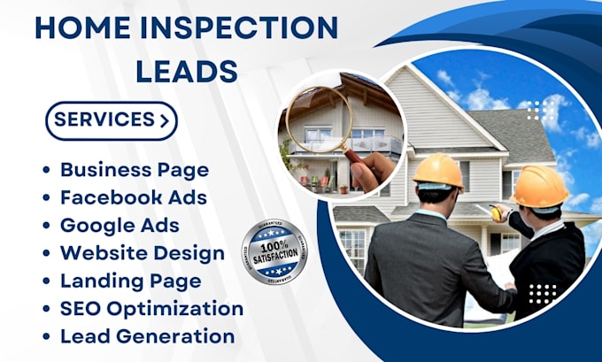 Gig Preview - Home inspection website home inspection leads home renovation lead generation