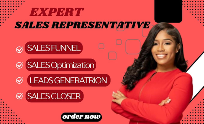 Gig Preview - Be sales representative sales agent salesperson sales closer