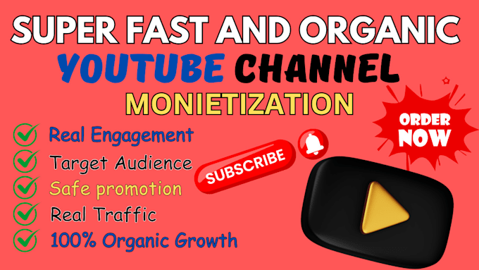 Gig Preview - Do super fast organic youtube promotion, video marketing, channel setup and seo