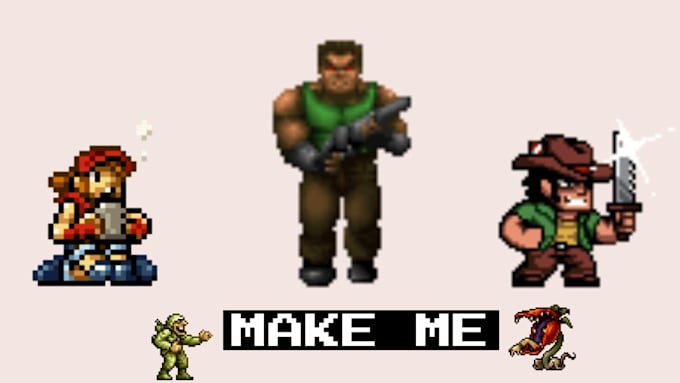 Gig Preview - Create 8 bit or 16 bit pixel art illustration pixel animation for game character