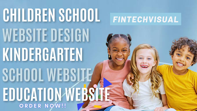 Gig Preview - Design children education kindergarten school website design