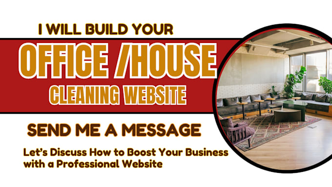 Gig Preview - Office and house cleaning website janitorial, maid service booking koala website