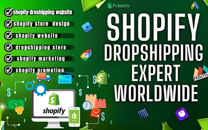 Gig Preview - Rebrand shopify dropshipping store  shopify store website shopify dropshipping