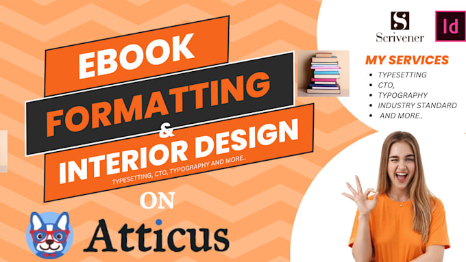 Gig Preview - Do ebook formatting layout design in atticus vellum scrivener or adobe indesign