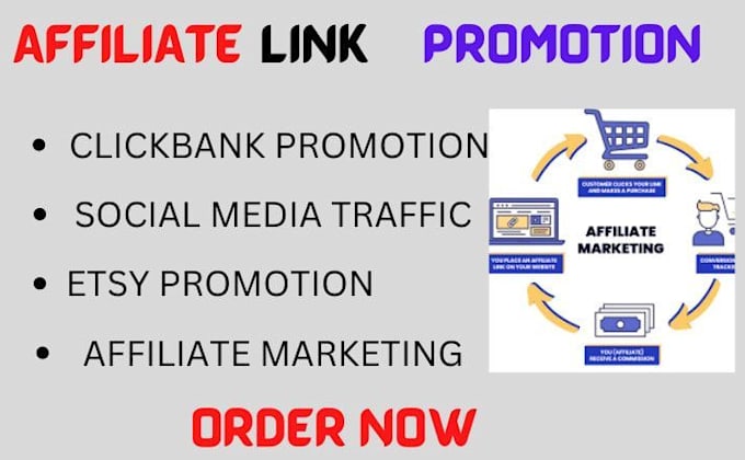 Gig Preview - Do affiliate link promotion, affiliate marketing, clickbank link promotion