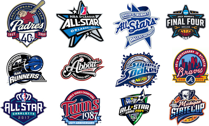 Gig Preview - Design custom mlb, nba, world series, all star, and parody logo for your brand