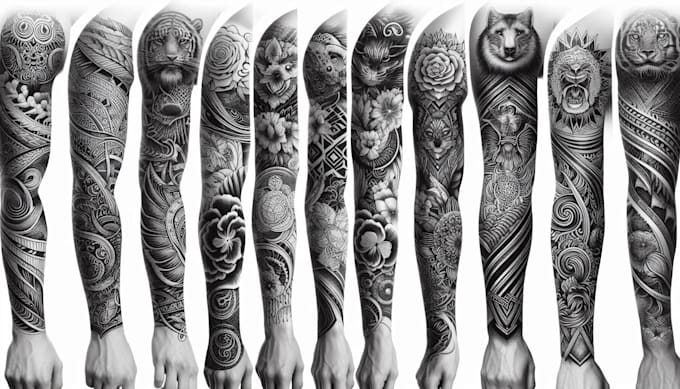 Gig Preview - Create custom tattoo design, tattoo sleeve