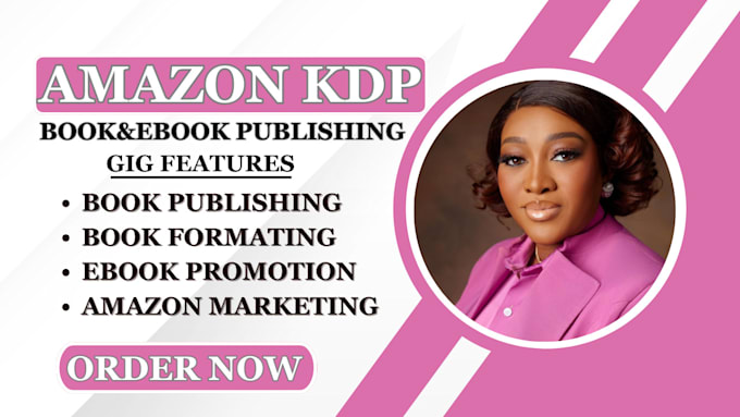 Gig Preview - Do ebook publishing amazon kdp publishing book publishing