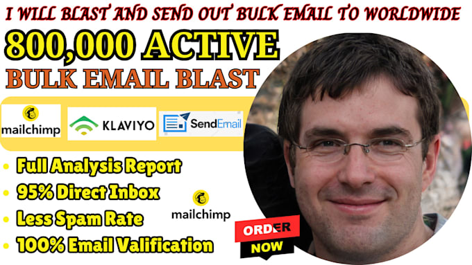 Gig Preview - Send 800,000 buik emails, email campaign, email blast, email marketing