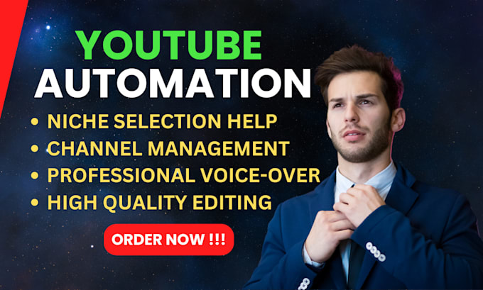 Gig Preview - Create youtube automation channel and be your channel manager till monetization