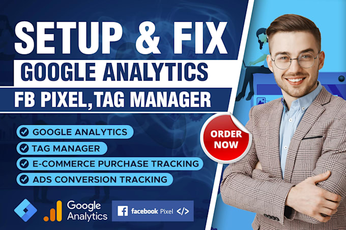 Gig Preview - Setup google tag manager, analytics 4, conversion tracking