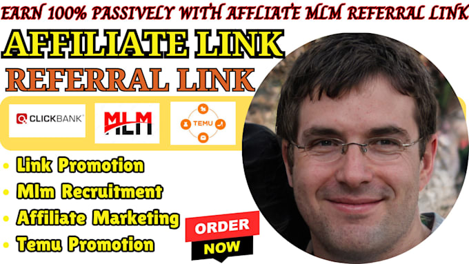 Gig Preview - Promote my affiliate link, mlm referral link, temu clickbank affiliate marketing