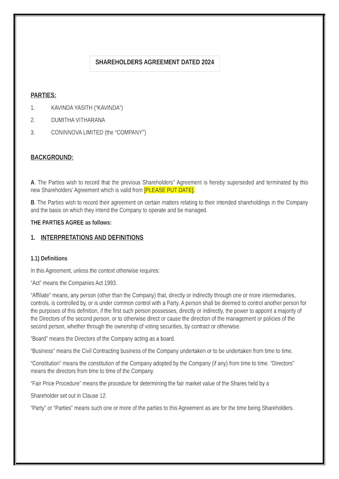 Gig Preview - Draft legal contracts and proofread existing contracts