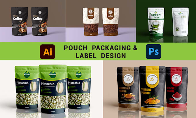 Gig Preview - Do pouch packaging design and label design