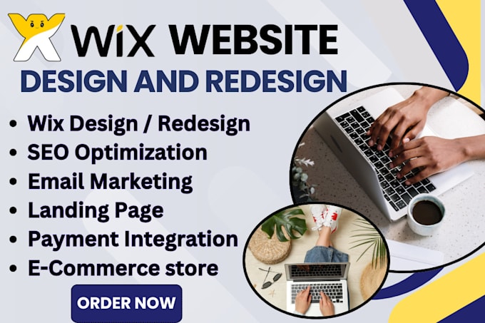 Gig Preview - Design or redesign wix website, build wix business website wix studio design seo